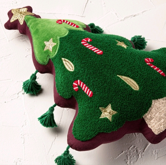 Opalhouse designed with Jungalow Christmas Tree Shaped Pillow - Picture 2 of 4